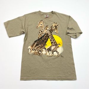 Boy’s/Kid’s Busch Gardens Giraffes Tampa Bay,FL Short Sleeve T-Shirt Size 14/16